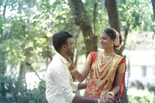 Happy Couple Near the Tree