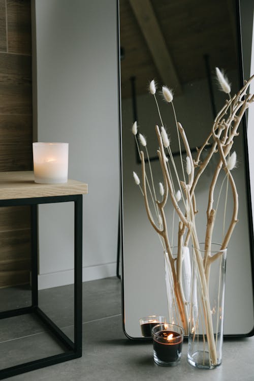 Tree Branches on Clear Glass Vase