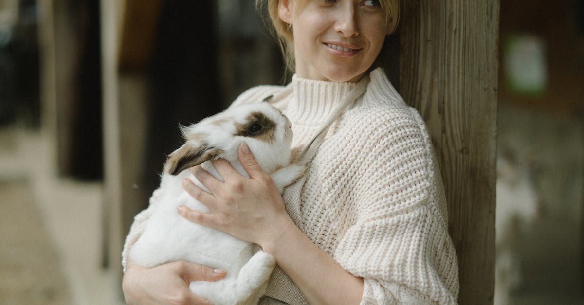 A Woman Carrying a Rabbit · Free Stock Photo