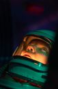 Person In Space Suit Looking Up