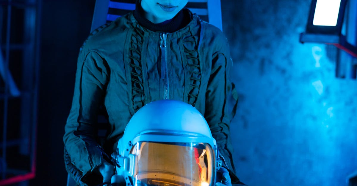 Woman In A Spacesuit With A Helmet