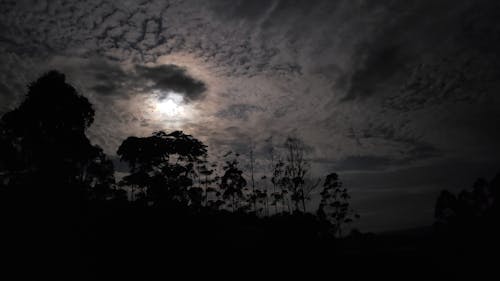 คลังภาพถ่ายฟรี ของ lua e nuvens, luar, nuvens