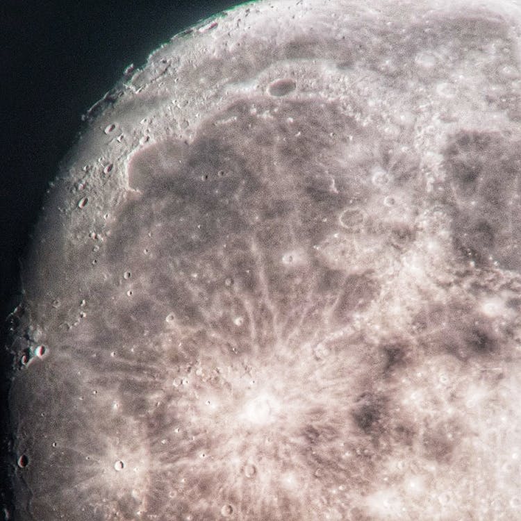 
The Moon With Visible Craters