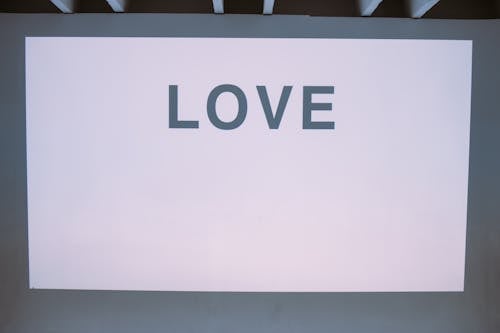 White Wall With Love Text 