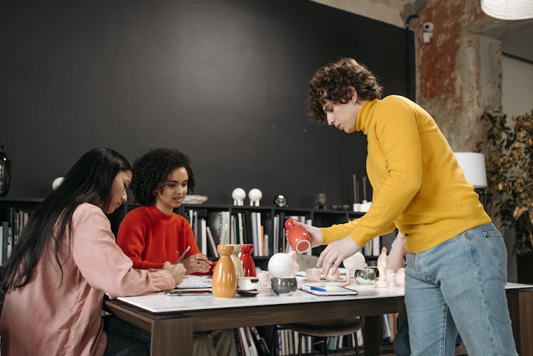 Office Team Having A Meeting At The Table