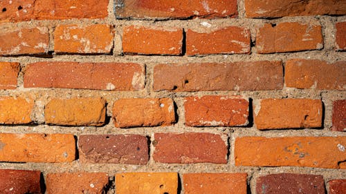 Close-Up Shot of a Brick Wall