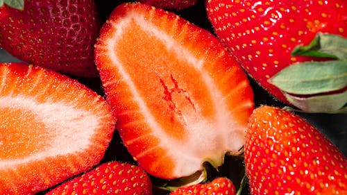 Gratis stockfoto met aardbeien, detailopname, eten Stockfoto