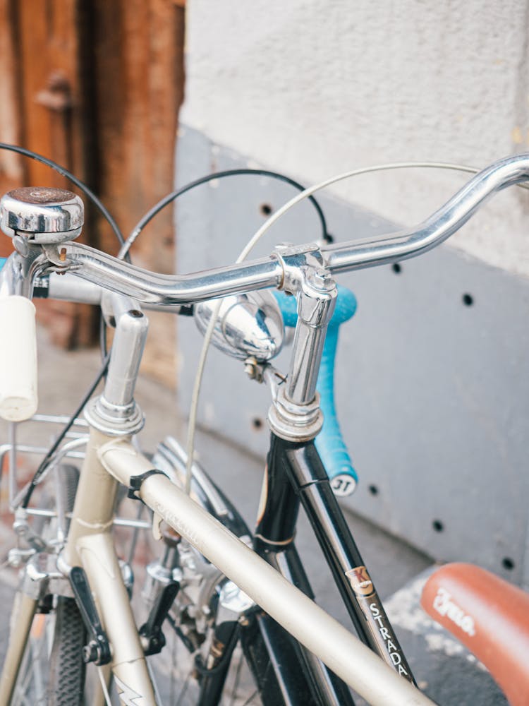 Close-Up Photo Of Bicycle Handlebars