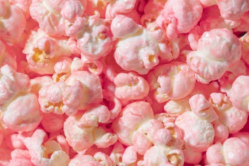 Pink Popcorns in Close Photography