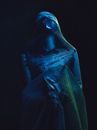 Black and Blue Abstract Painting