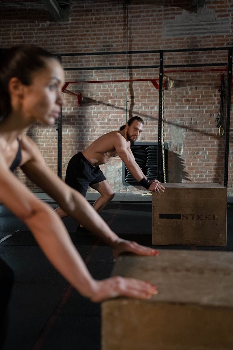 Man In Black Sportswear Practicing Plyometrics