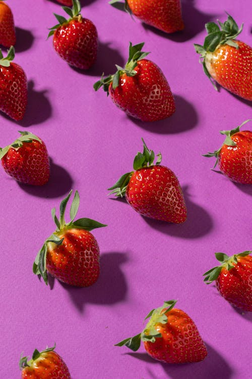 Close-Up Photo of Ripe Strawberries 
