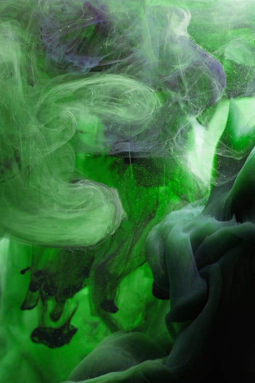 Mix of Green and Black Smoke