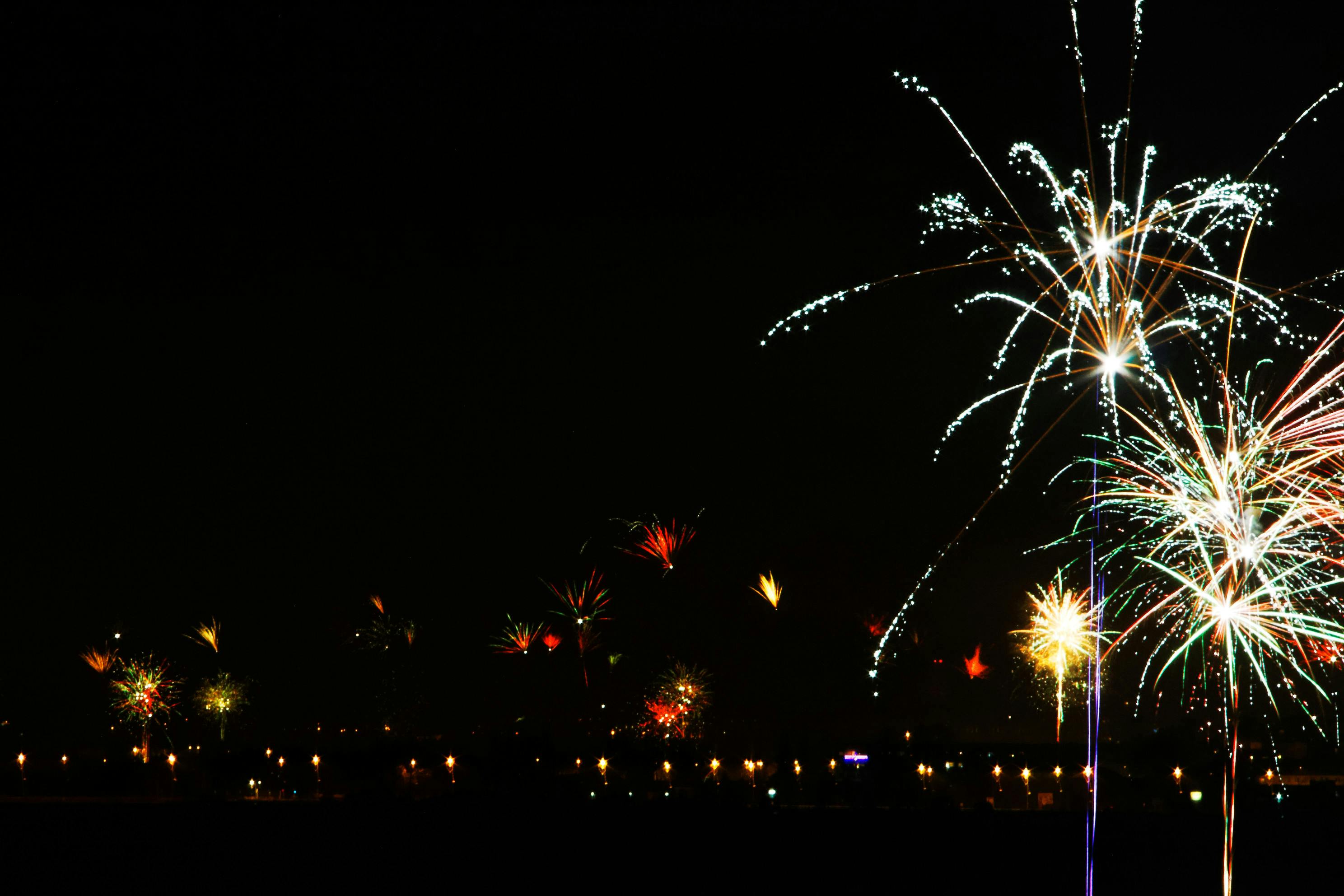 free stock photo of fireworks night theme new year
