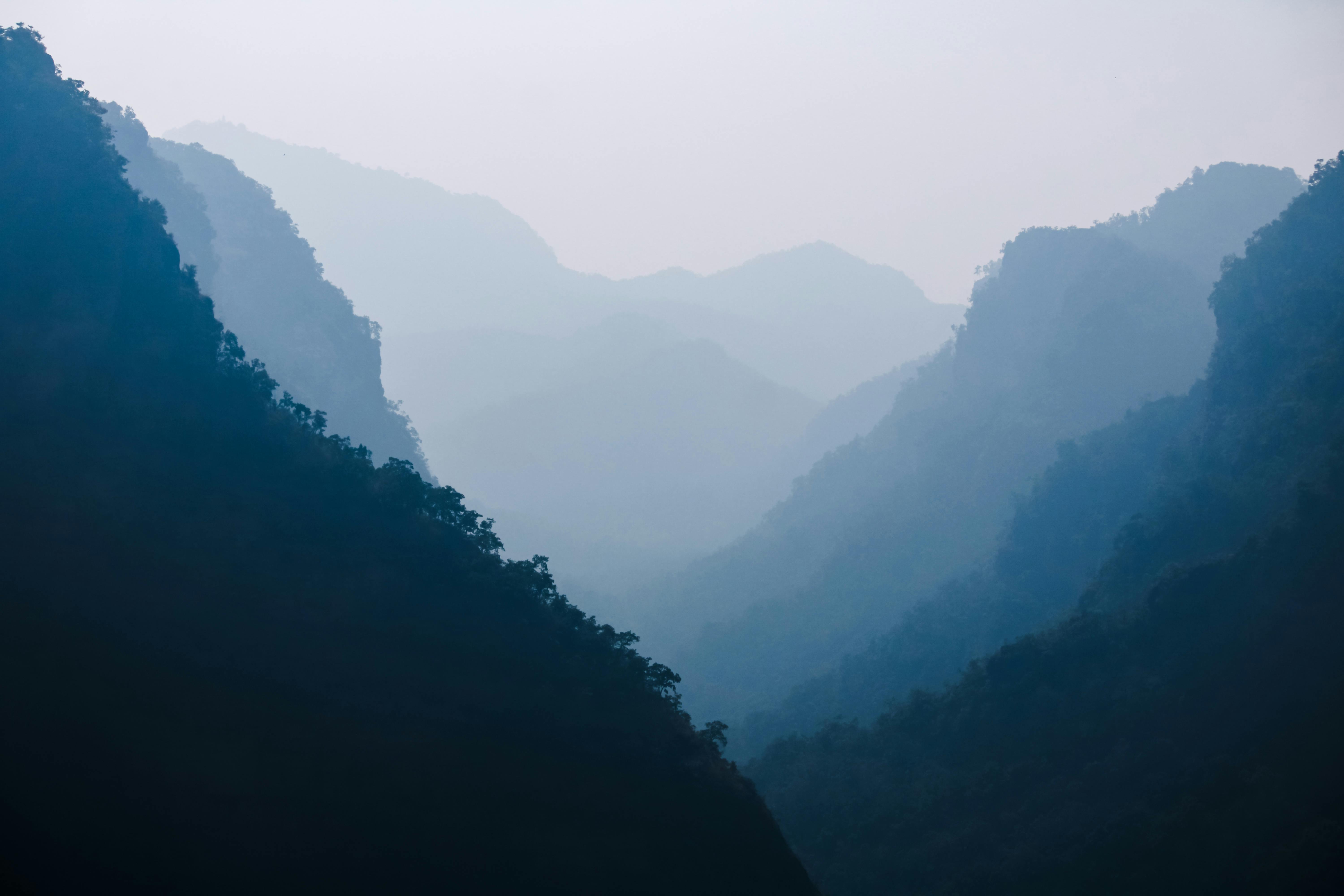 A Mountain Range during Blue Hour · Free Stock Photo