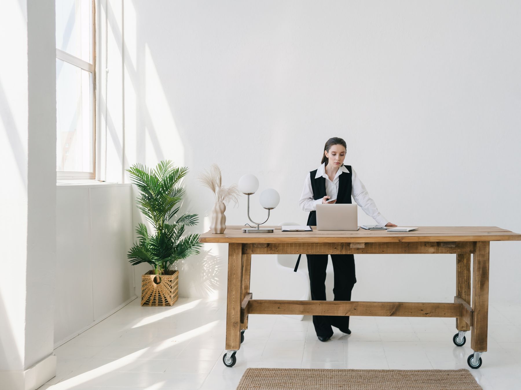 Llanharan — office relocation team moving desks and equipment