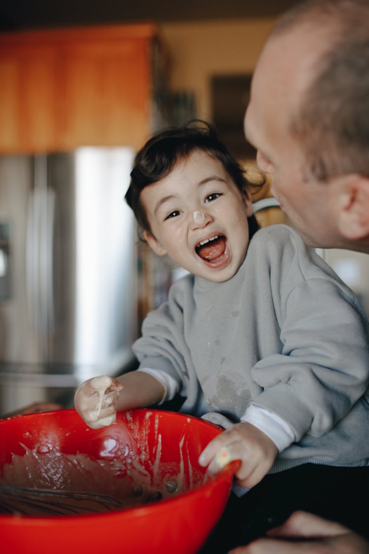 Father And Child Having Fun