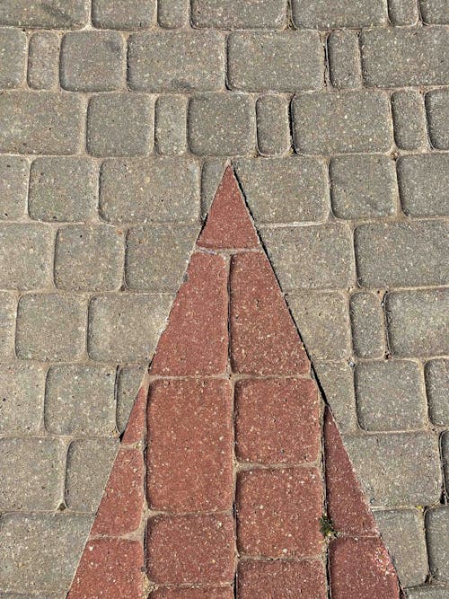 Textured surface of paved street on sunny day