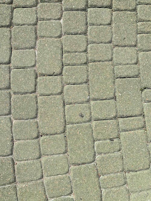 From above of textured background of paved road in city on sunny day