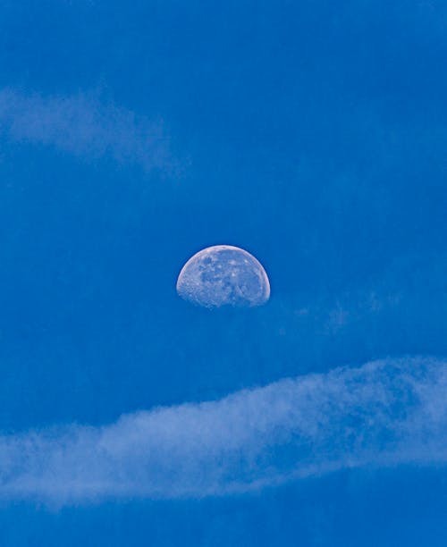 Free stock photo of azure, moon