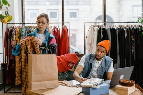 A Man and a Woman Doing Business