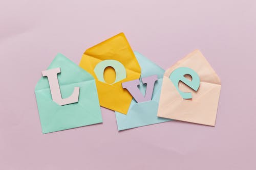 Letters inside the Colored Envelopes