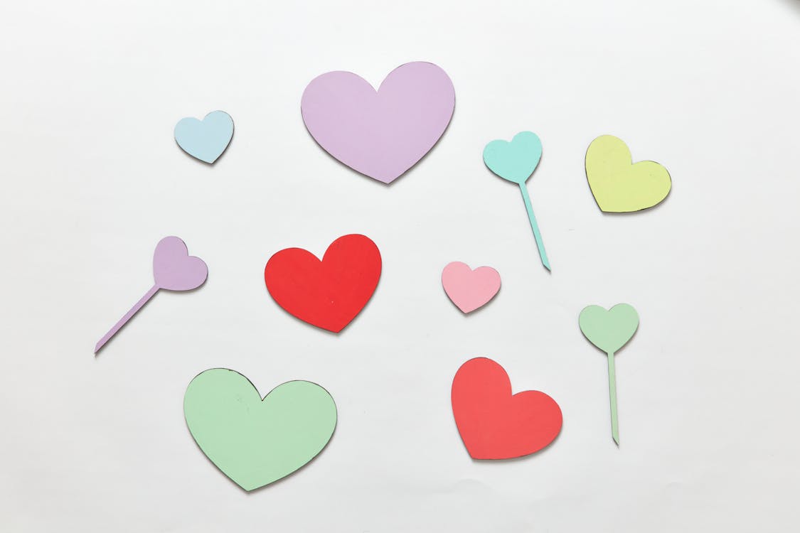 Colorful Paper Hearts