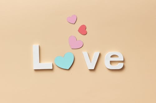 Hearts and Love Text