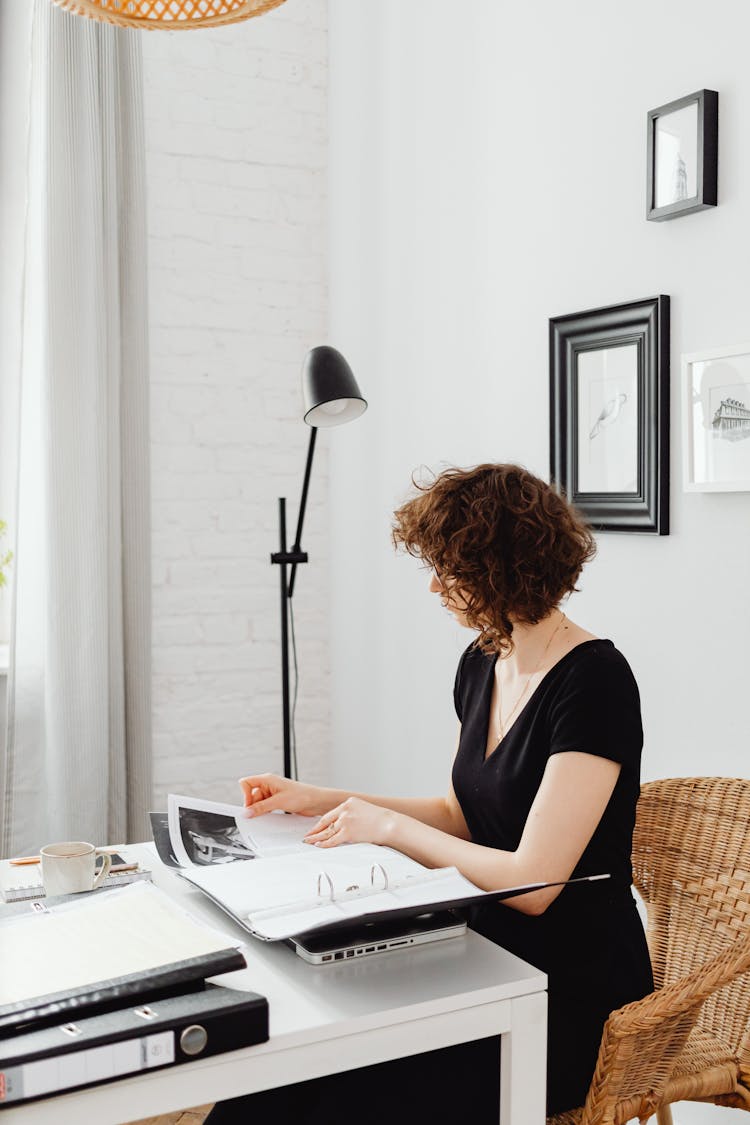 Woman Doing Her Paperwork