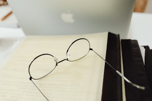 A Close-Up Shot of a Pair of Eyeglasses