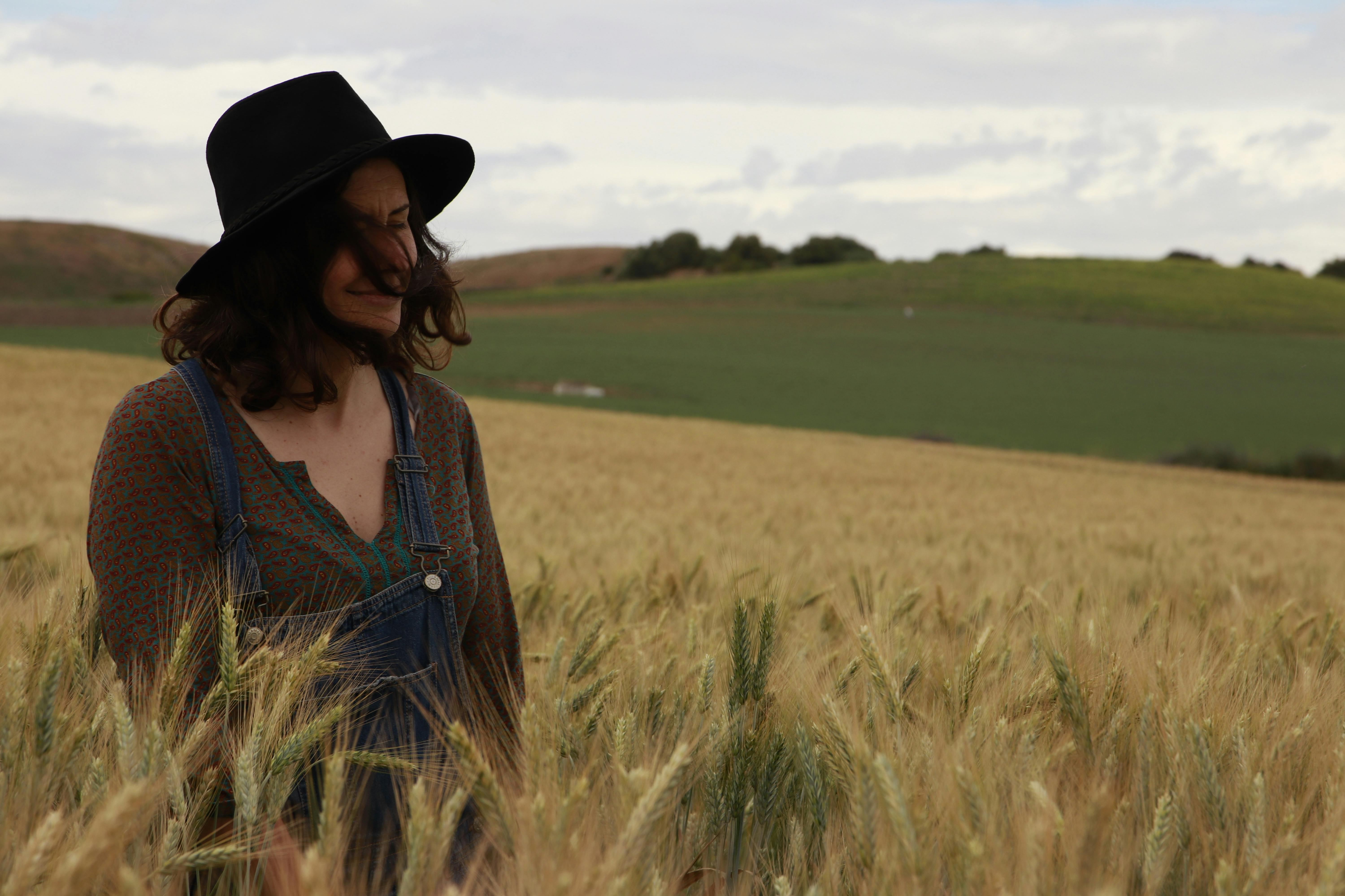 woman standing in a field