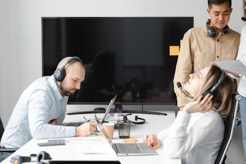 People Working in a Call Center