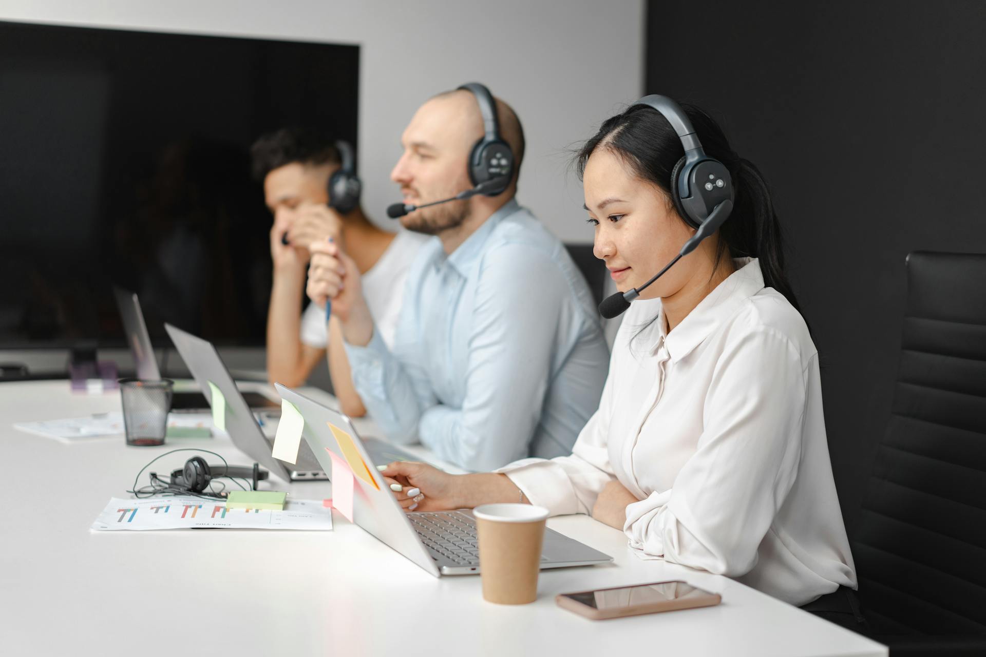 People Working in a Call Center