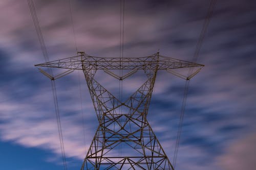 Free Low-Angle Shot of a Transmission Tower Stock Photo