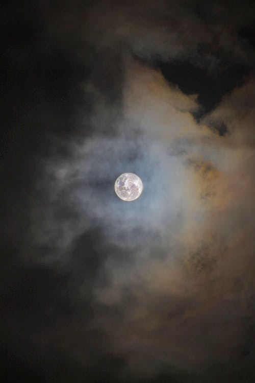 คลังภาพถ่ายฟรี ของ astrophotography, คืนท้องฟ้า, พระจันทร์เต็มดวง