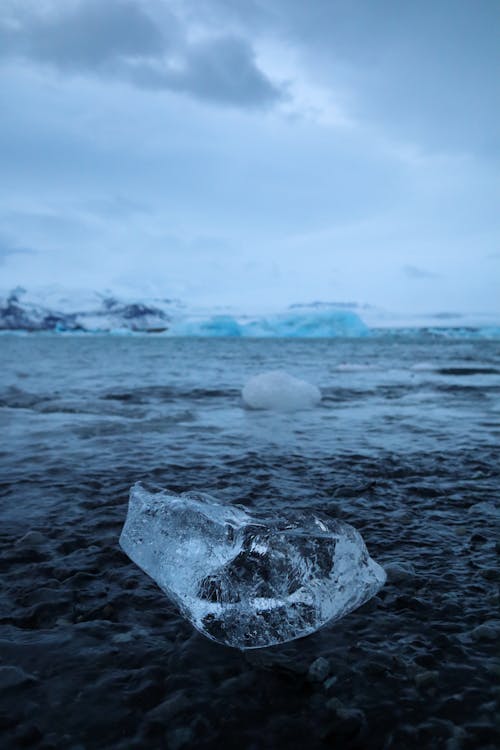 Ice on the Ground in an Arctic Landscape