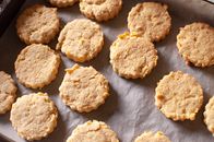 Brown Cookies on Gray Textile