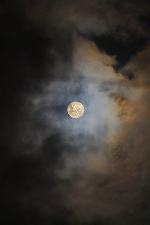 A Full Moon on the Night Sky