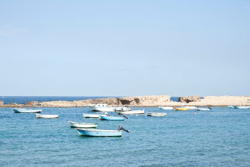 Free stock photo of beach, blue, boats Stock Photo
