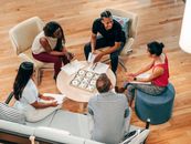 People at the Office Lobby Having a Discussion