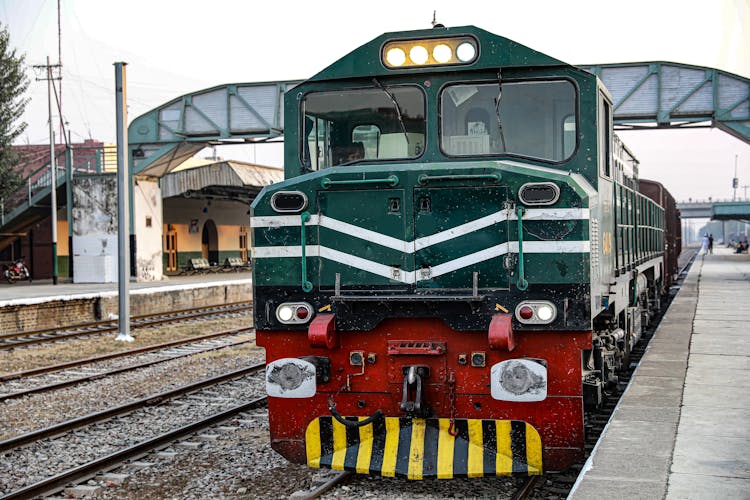 A Train In A Train Station