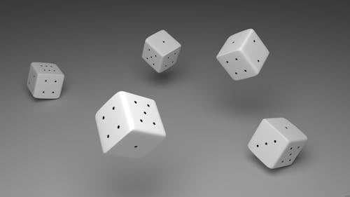Free stock photo of black amp white, cubes, gambling Stock Photo