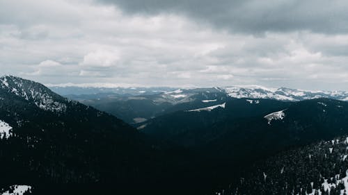 Clouds over Forest in Mountains