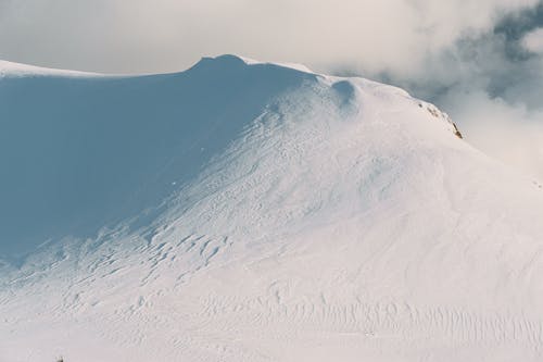 Free Low Angle Photography of Snow Covered Mountain Stock Photo