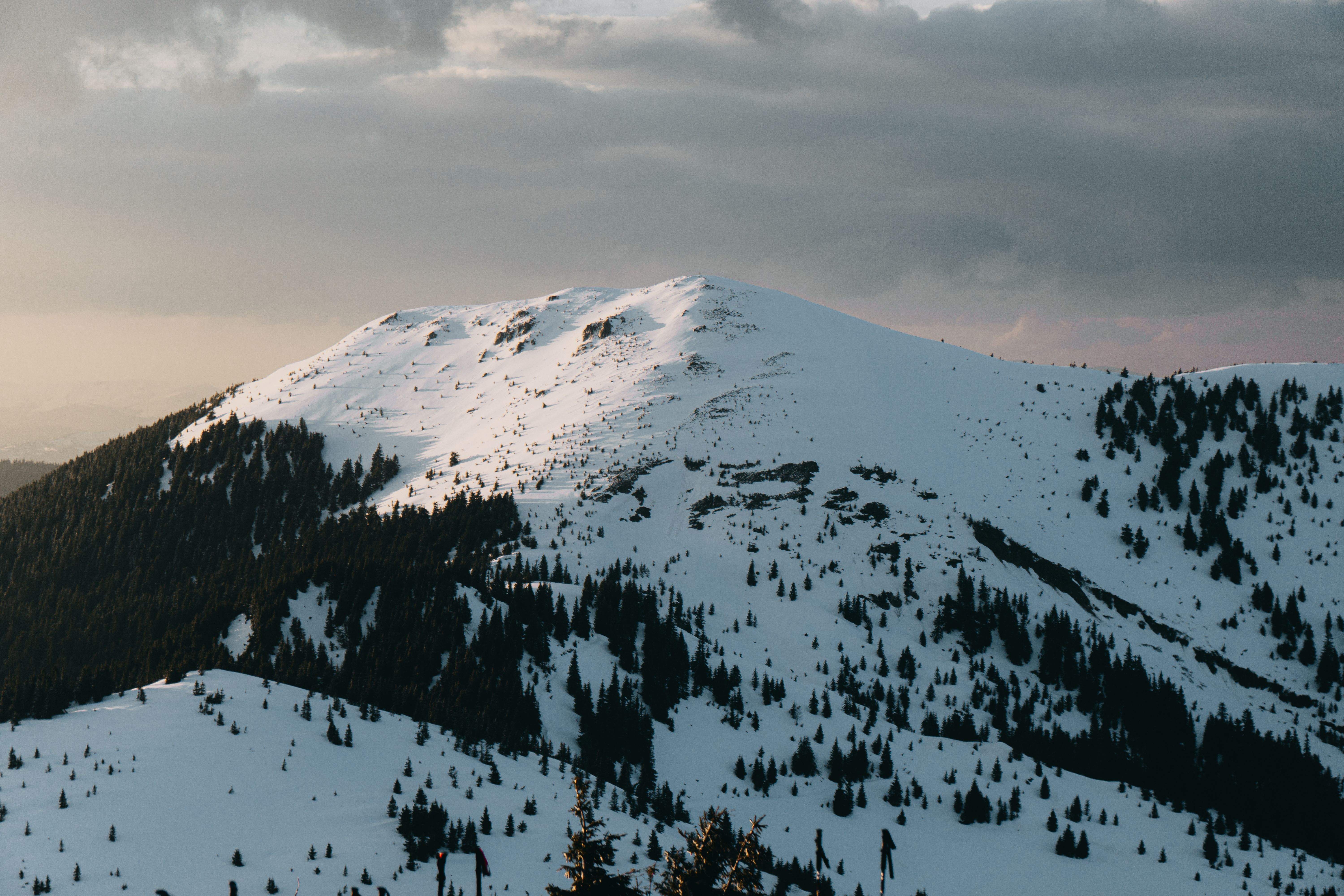 Aerial Photography of a Snow Covered Mountain · Free Stock Photo