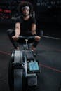 Man Using a Rowing Machine