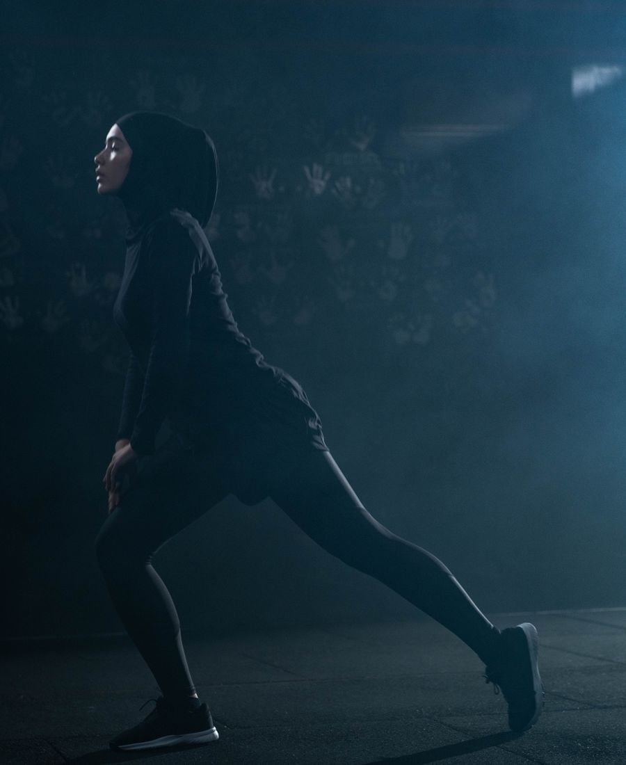 Momentum Medium-Support Sports Bra in action