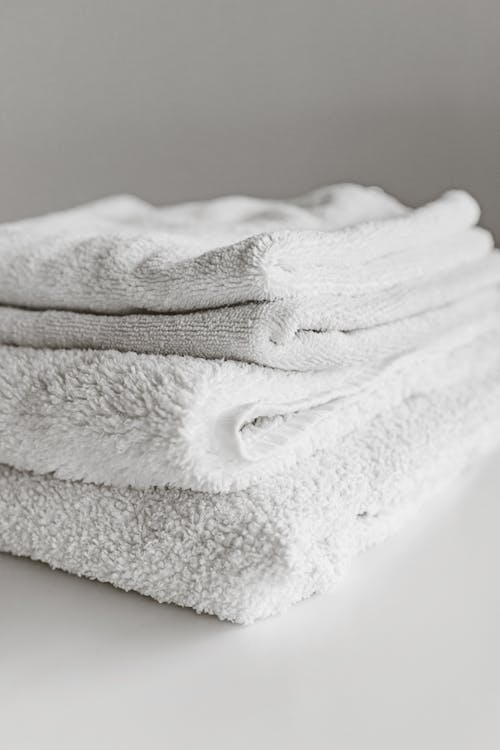White Towels on White Table