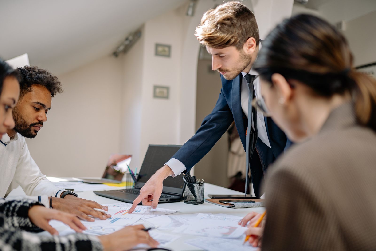 Business professionals collaborating