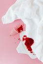 White and Red Heart Shaped Ornament on White Textile